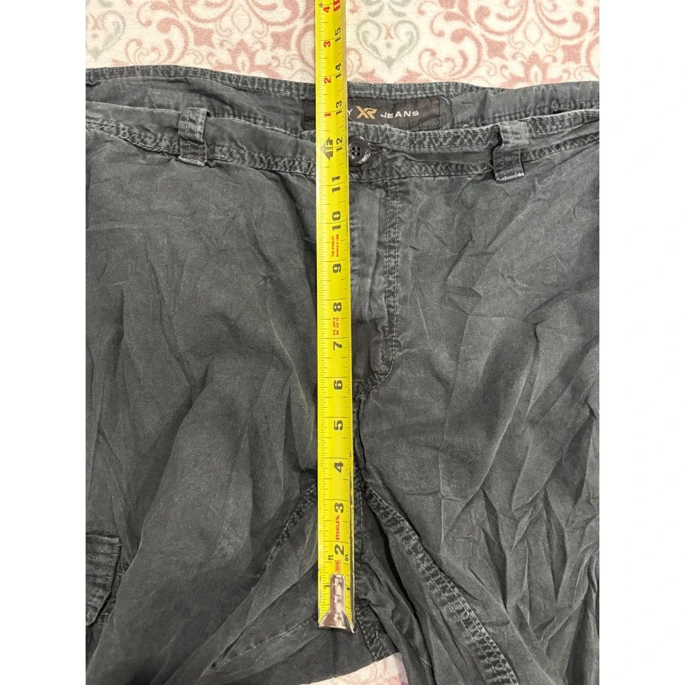 YXR Jeans Mens Cargo Shorts Faded Black 100 Cotton Relaxed Fit Size 42 Utility - Picture 5 of 10